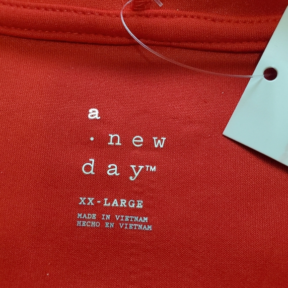 A New Day NWT Women's Red Zip-Up Hoodie Sz XXL - Picture 9 of 10